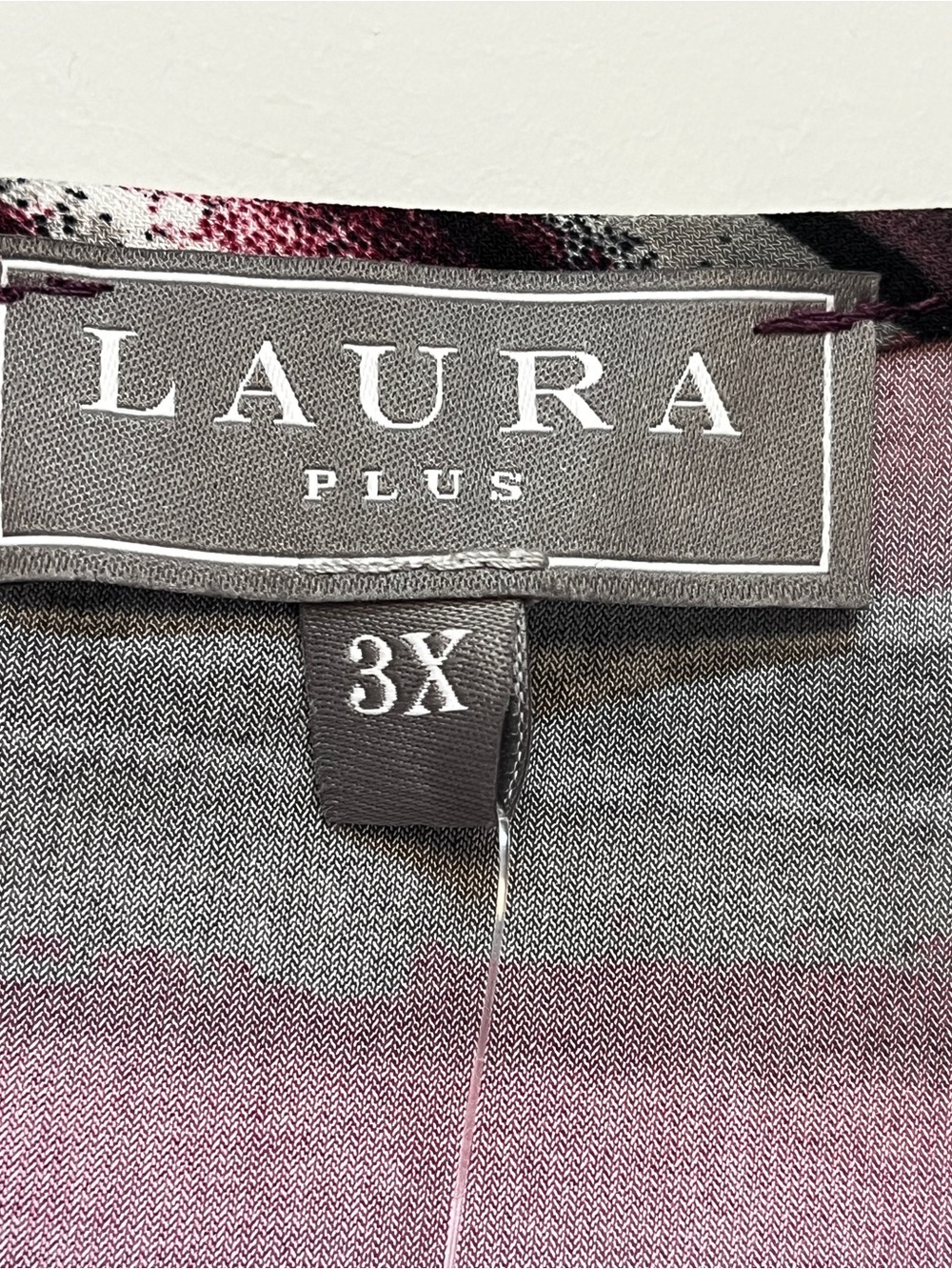 NWT Striped Pink & Black Layered Tank Top - size 3X, Oversized - Picture 7 of 8